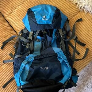 Dueter Act Lite 60+10 blue backpacking backcountry backpack